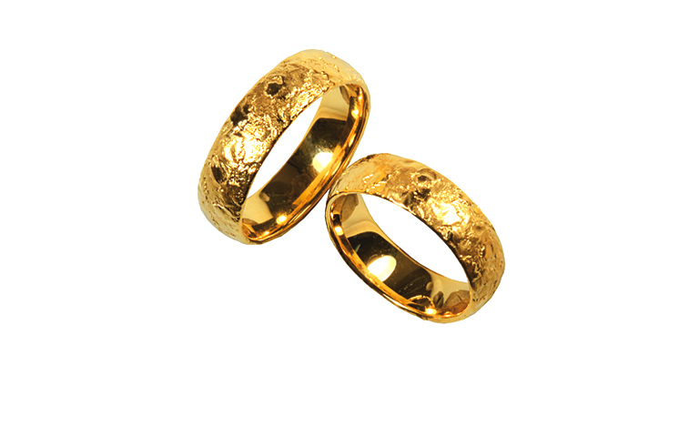 05246+05247-wedding rings, gold 750